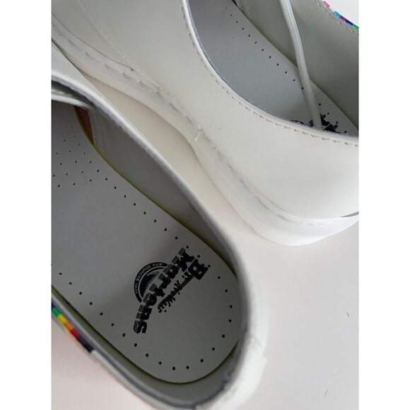 Dr. Martens 27522 White Smooth Leather Pride Oxford Shoes EU 42 US 10 Mens 9 NEW main image 6